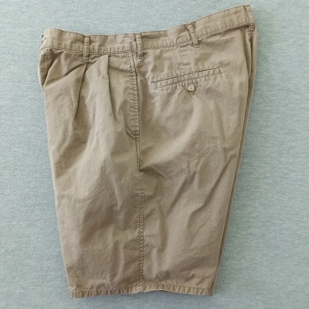 Polo Ralph Lauren Mens Pleated Chino Shorts Khaki Tan Cotton USA Made Size 35